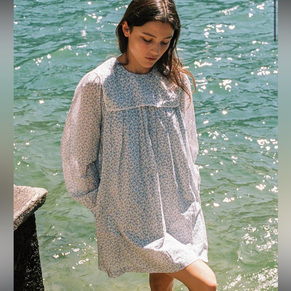 Ciao Lucia Blue Floral Dress
